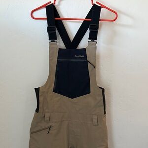 Dakine Black and Tan Bib Overalls